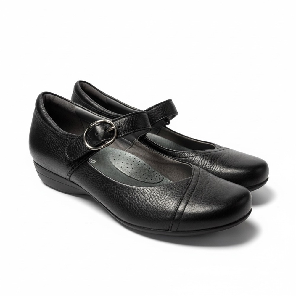 Dansko Fawna Black Milled Nappa Leather Mary Jane Shoes EU 40 US 9.5-10
